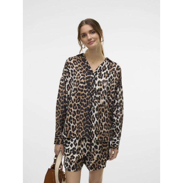 Vero Moda vmjosie ls oversize shirt wvn ga 10315150 egret 06615.849.0099 large
