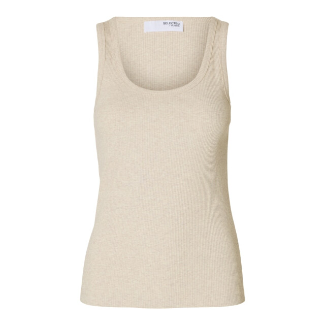 Selected Femme slfanna u-neck tank top noos 16096507 oatmeal 06010.941.0001 large