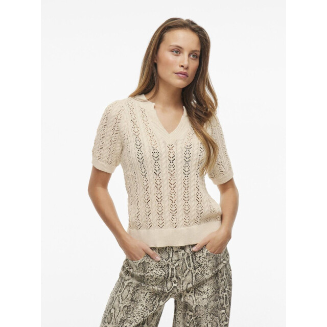 Vila vinajra o-neck s/s short t-shirt 14105437 birch 06011.198.0136 large