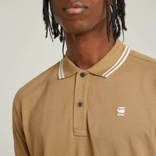 G-Star dunda slim stripe polo d17127-5864 b444 safari 05311.198.0021 large