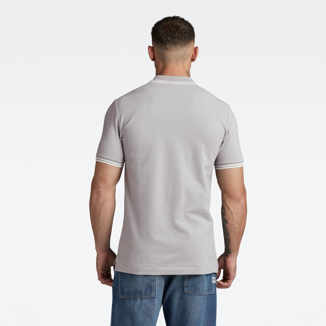 G-Star dunda slim stripe polo d17127-5864 g276 grey alloy 05311.940.0033 large