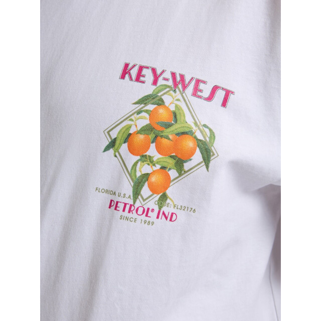 Petrol Industries men t-shirt ss classic print m-1050-tsr649 0000 bright white 05011.100.0265 large