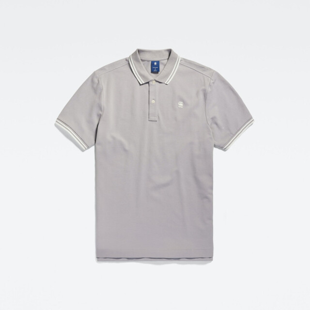 G-Star dunda slim stripe polo d17127-5864 g276 grey alloy 05311.940.0033 large