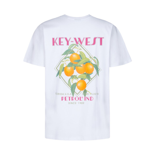 Petrol Industries men t-shirt ss classic print m-1050-tsr649 0000 bright white 05011.100.0265 large