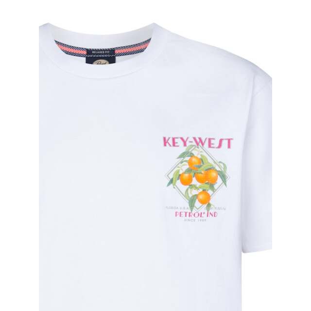 Petrol Industries men t-shirt ss classic print m-1050-tsr649 0000 bright white 05011.100.0265 large