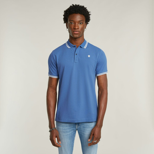 G-Star dunda slim stripe polo d17127-5864 g989 dutch blue 05311.240.0077 large
