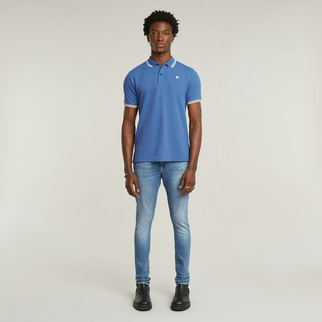 G-Star dunda slim stripe polo d17127-5864 g989 dutch blue 05311.240.0077 large