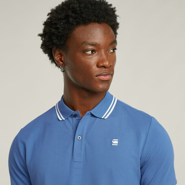 G-Star dunda slim stripe polo d17127-5864 g989 dutch blue 05311.240.0077 large