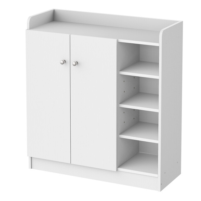 4goodz Homcom schoenenkast schoenenrek met 2 deuren en 4 vakken - 3173198 large