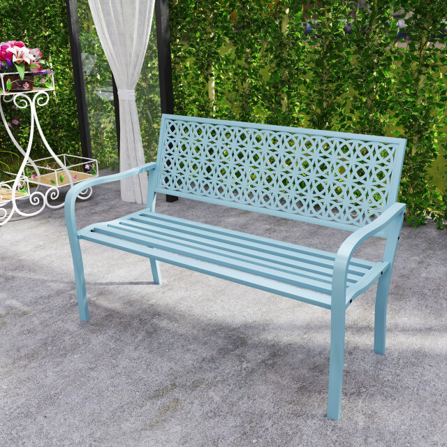 4goodz Tuinbank metaal 2-zits rugleuning en leuning tot 250 kg - 3173200 large