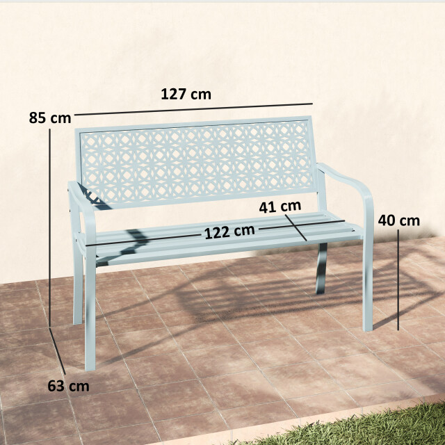 4goodz Tuinbank metaal 2-zits rugleuning en leuning tot 250 kg - 3173200 large