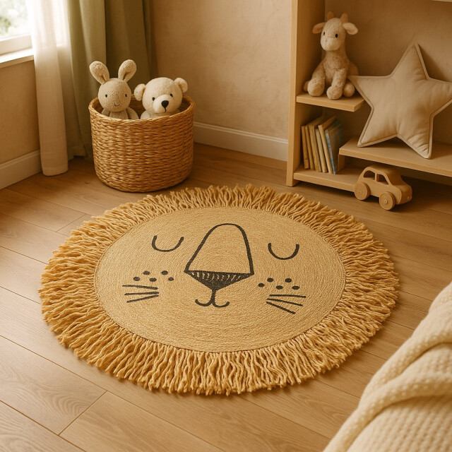 Casa di Elturo Vloerkleed tapijt jutte leo – Ø90 cm 2749349 large