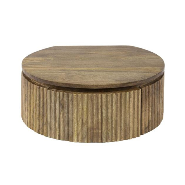 Hoyz nachtkastje wave rond massief mango zandkleur 3171140 large