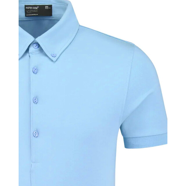 Morse code Alpha 1 jersey polo met korte mouwen 099705-001-M large