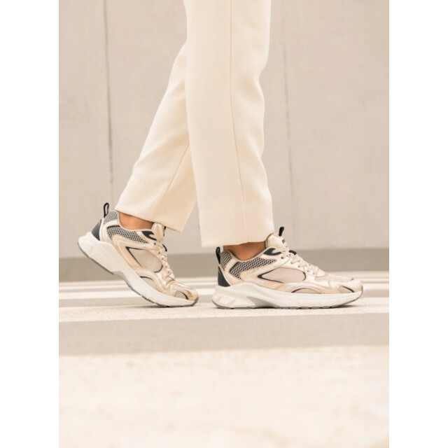Maruti novi sneakers metallic gold lage sneakers dames 66.1810.01- P00 large