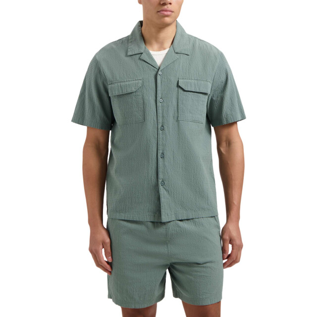 Pure Path Regular fit shortsleeve shirts faded green 25010221-76 large