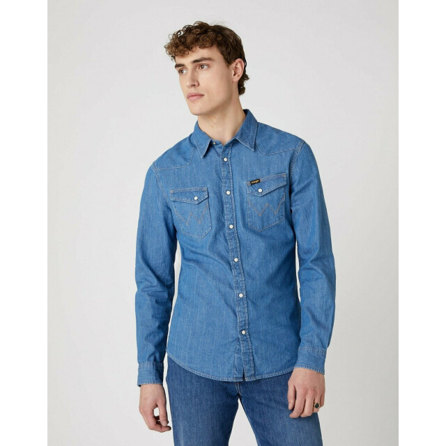 Wrangler Western shirt mid stone W5F25K14V large