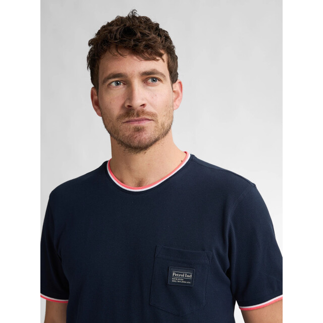 Petrol Industries Heren shirt- m-1050-tsr645 5178 navy blue Petrol M 1050 TSR645 5178NavyBlue large