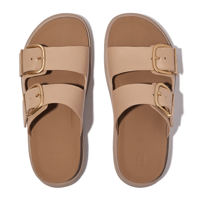 FitFlop Gen-ff buckle two-bar leather slides HE8 large