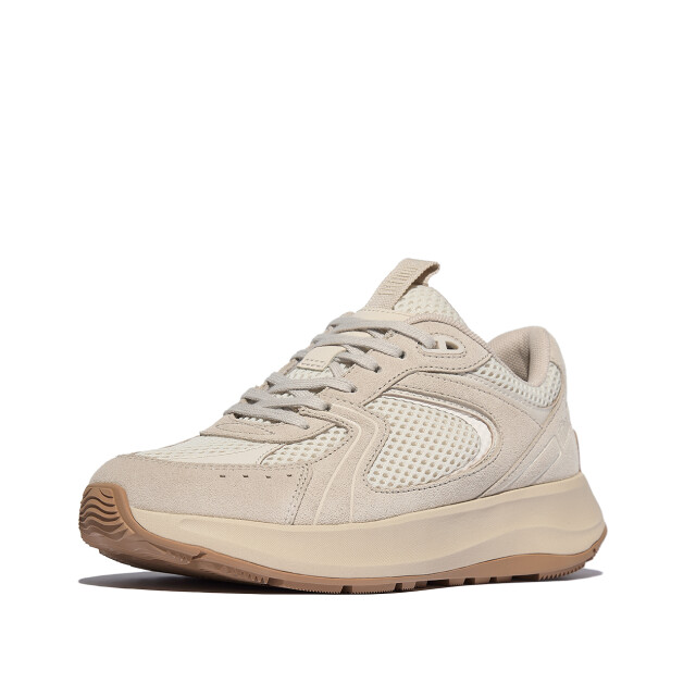 FitFlop F-mode flow suede/mesh/leather flatform sneakers IV7 large