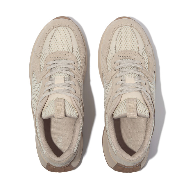 FitFlop F-mode flow suede/mesh/leather flatform sneakers IV7 large
