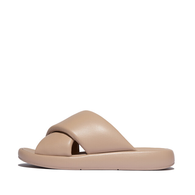 FitFlop Iqushion d-luxe padded leather cross slides JB5 large