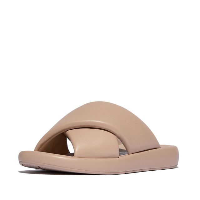 FitFlop Iqushion d-luxe padded leather cross slides JB5 large