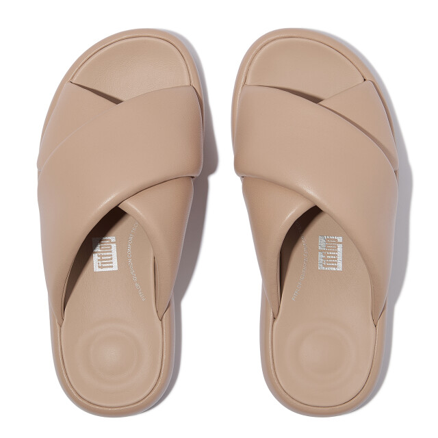 FitFlop Iqushion d-luxe padded leather cross slides JB5 large