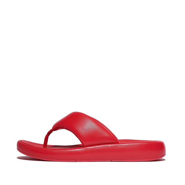 FitFlop Iqushion d-luxe padded leather toe-post sandals JB6 large