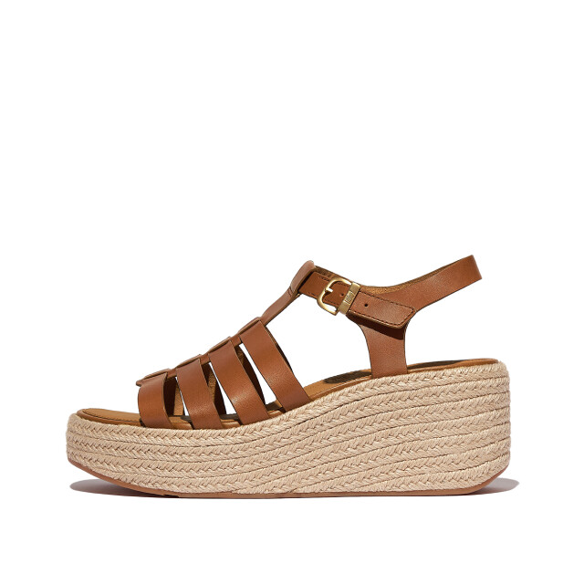 FitFlop Platfforms espadr. leather fisherman wedge sandals JF5 large