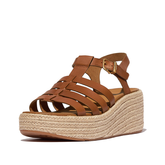 FitFlop Platfforms espadr. leather fisherman wedge sandals JF5 large