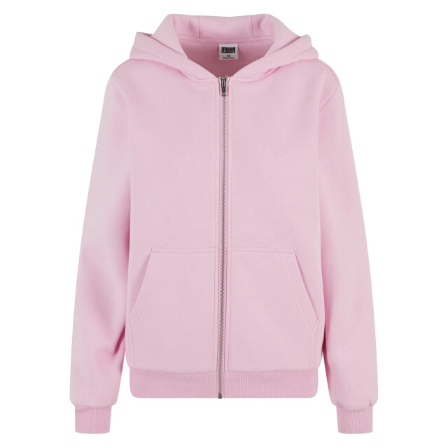 Urban Classics Dames fluffy full zip hoodie UTTN1640_softpink large