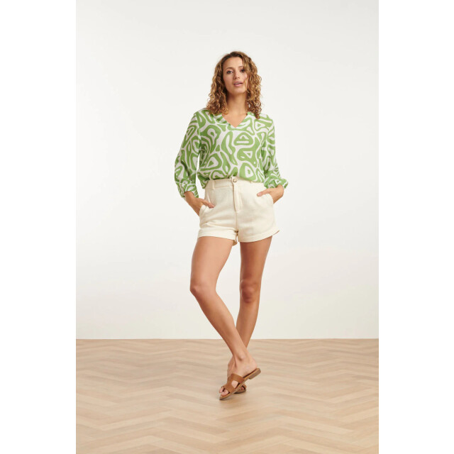 Smashed Lemon 25006 crinkle top met lichtte abstracte print | light 25006-500-000 large