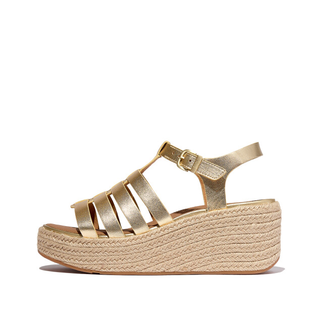 FitFlop Platfforms espadr. leather fisherman wedge sandals JF5 large