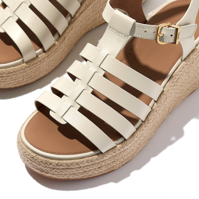 FitFlop Platfforms espadr. leather fisherman wedge sandals JF5 large