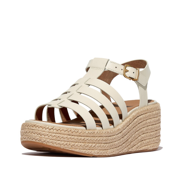 FitFlop Platfforms espadr. leather fisherman wedge sandals JF5 large