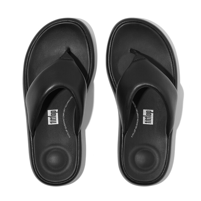 FitFlop Iqushion d-luxe padded leather toe-post sandals JB6 large