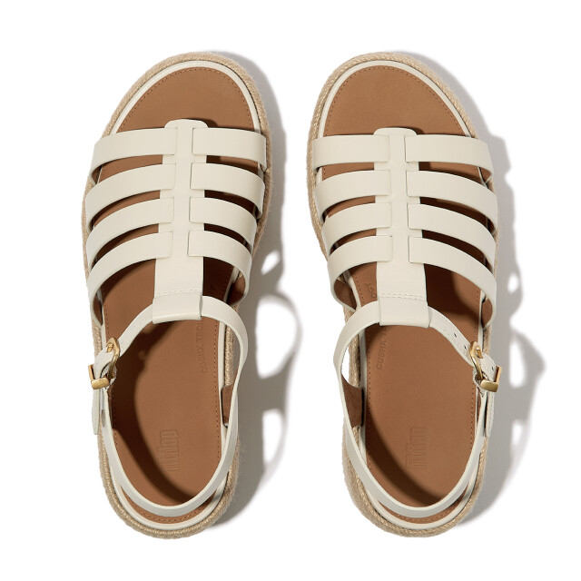 FitFlop Platfforms espadr. leather fisherman wedge sandals JF5 large