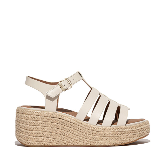 FitFlop Platfforms espadr. leather fisherman wedge sandals JF5 large