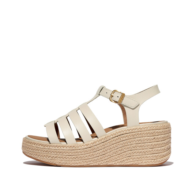 FitFlop Platfforms espadr. leather fisherman wedge sandals JF5 large