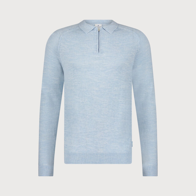 Blue Industry De knitted lange mouw polo met ritssluiting | KBIS25-M23 large