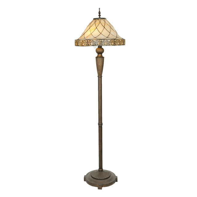 LumiLamp Tiffany vloerlamp Ø 46x168 cm glas driehoek staande lamp 1088522 large