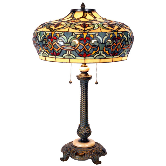 LumiLamp Tiffany tafellamp Ø 47x71 cm glas rechthoek tiffany bureaulamp 1088463 large
