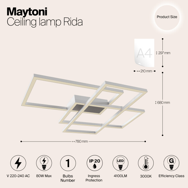 Maytoni plafondlamp rida - 3173318 large