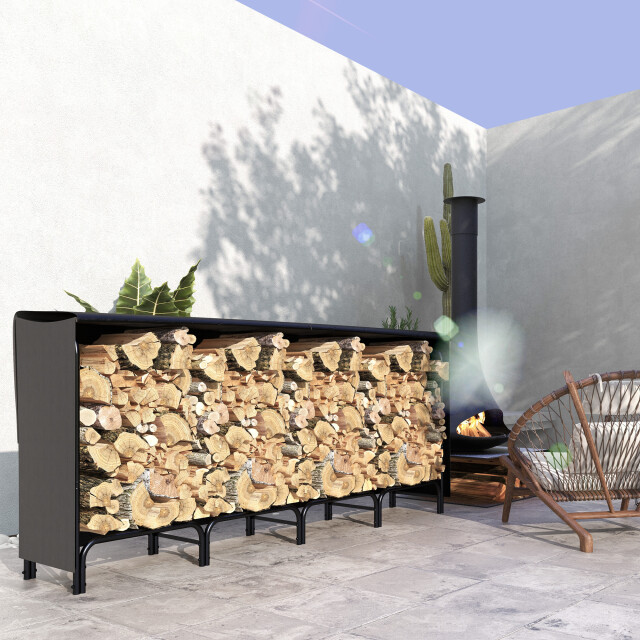 4goodz Outsunny houtopslag 240 cm waterafstotende 600d oxford hoes 3173380 large