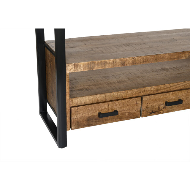 Livingfurn tv meubel tv- nairobi high 150 cm mangohout / gecoat staal 2059053 large