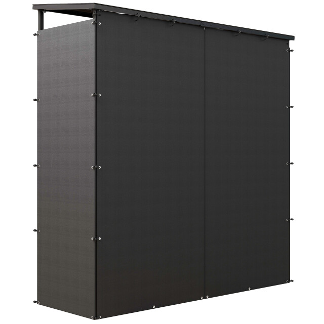 4goodz Outsunny haardhoutrek xl 185 cm met waterdichte hoes, houtopslag tot 3173219 large