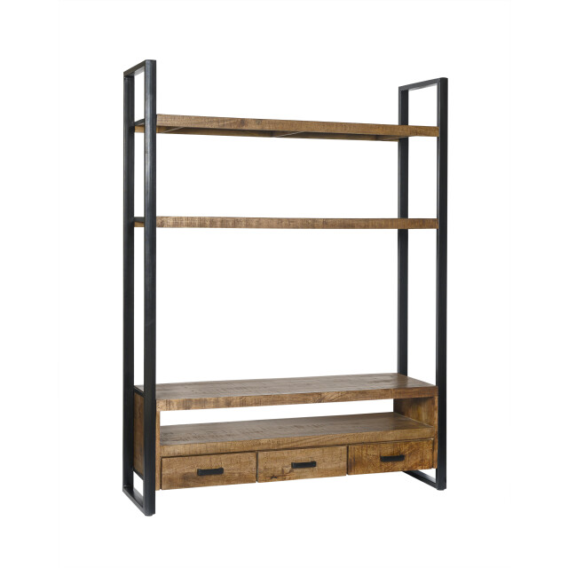 Livingfurn tv meubel tv- nairobi high 150 cm mangohout / gecoat staal 2059053 large