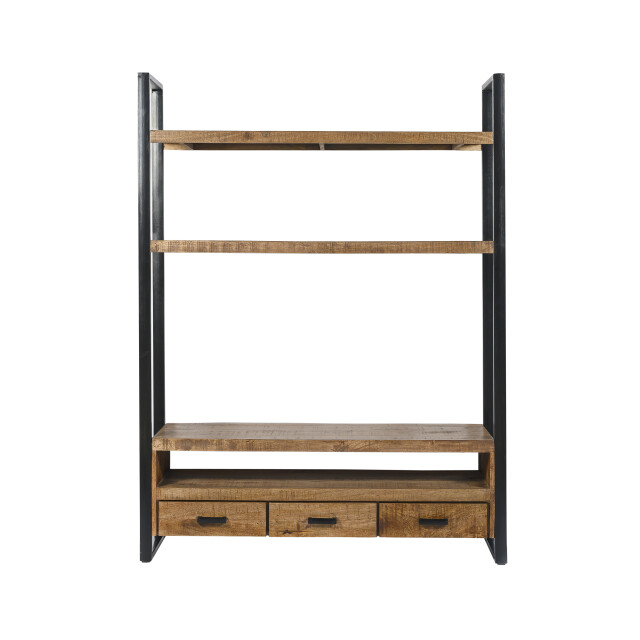 Livingfurn tv meubel tv- nairobi high 150 cm mangohout / gecoat staal 2059053 large