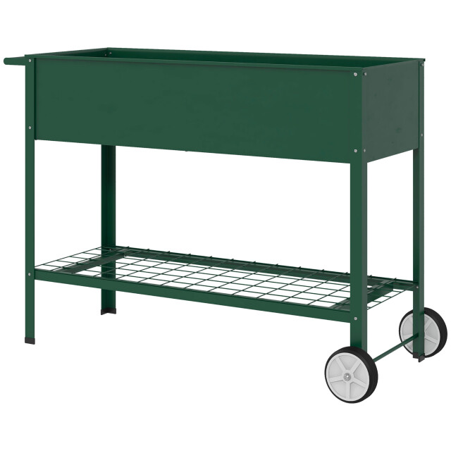 4goodz Outsunny verhoogd kweekbed met wielen plantenbak metaal - 3173218 large